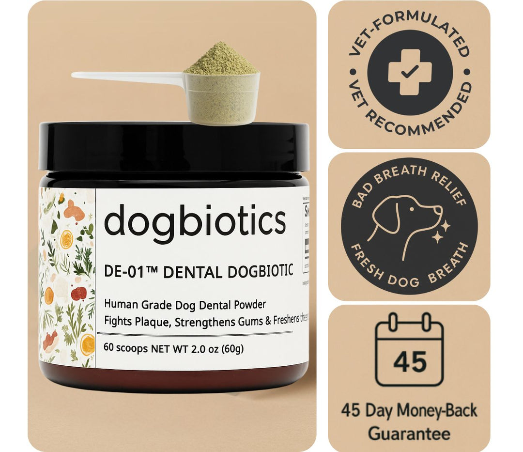 Canine Tooth Powder DE-01 Dental Dogbiotic - All in One Dog Dental Health – Dogbiotics